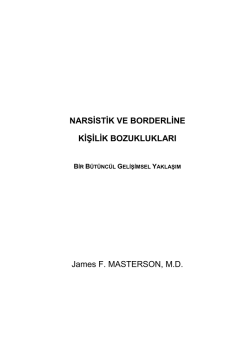 NARSİSTİK VE BORDERLİNE KİŞİLİK BOZUKLUKLARI James F