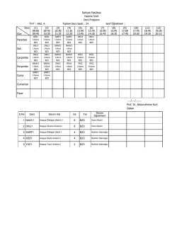 Ders G&uuml;n - İlahiyat Fak&uuml;ltesi