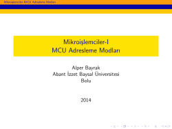 5. Ders - Alper BAYRAK - Abant İzzet Baysal Üniversitesi