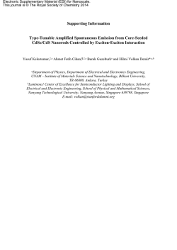 Supporting Information Type-Tunable Amplified Spontaneous