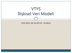 VTYS - Hf4 - Iliskisel Veri Modeli
