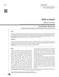 İla&ccedil;lar ve alopesi