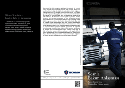Scania Bakım Anlaşması