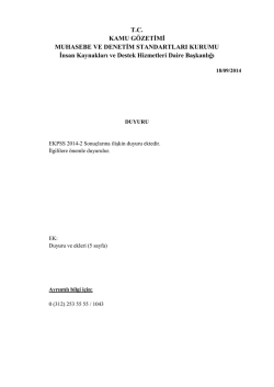 T.C. KAMU G&Ouml;ZETİMİ MUHASEBE VE DENETİM STANDARTLARI