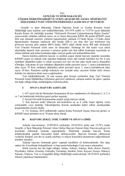 T.C. GEN&Ccedil;LİK VE SPOR BAKANLIĞI Y&Uuml;KSEK &Ouml;ĞRENİM KREDİ VE