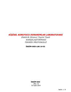 Koruyucu Eldivenlerin Elektrik Direnci Tayini Testi LAK Protokol&uuml;