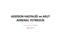 Addison Hastalığı Ve Akut Adrenal Yetmezlik