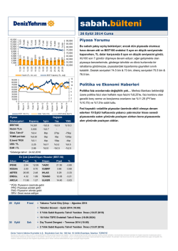 G&uuml;nl&uuml;k B&uuml;lten 26 Eyl&uuml;l 2014