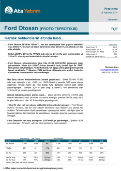 Ford Otosan (FROTO TI/FROTO.IS) TUT Karlılık