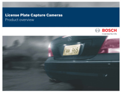 Quick Selection Guide - Bosch Security Systems