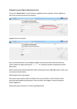 Pedagojik Formasyon &Ouml;ğrenci Bilgi Sistemine Giriş Tarayıcınıza &ldquo;pf