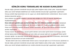 G&Uuml;NL&Uuml;K KONU TEKRARLARI NE KADAR