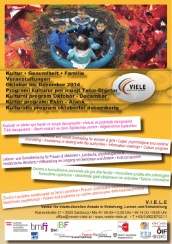 Kultur &bull; Gesundheit &bull; Familie Veranstaltungen Oktober