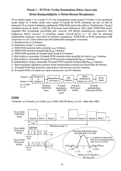 PCM &Ouml;rnekleri (1 ve 2)