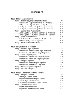 İ&Ccedil;İNDEKİLER