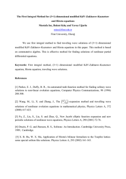 The First Integral Method for (3+1) dimensional modified KdV