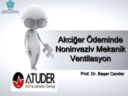 Akciğer &Ouml;deminde Noninvaziv Mekanik Ventilasyon