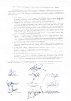 2014 Yılı EKİM Ayı Askom Kararları