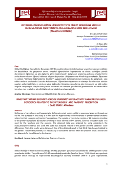 Makale - Eğitim ve &Ouml;ğretim Araştırmaları Dergisi