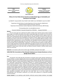 Effects of In Ovo Pollen Extract Injection to Fertile Broiler