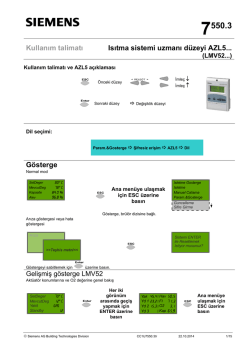 Kullanım talimatı Isıtma sistemi uzmanı düzeyi AZL5