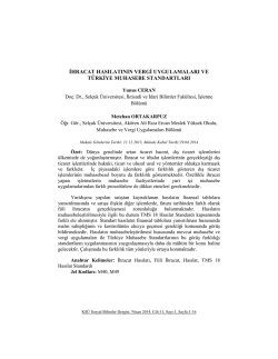 ihracat hasılatının vergi uygulamaları ve t&uuml;rkiye muhasebe standartları
