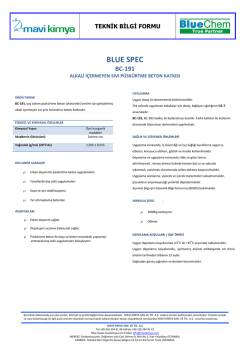 BLUE SPEC BC-191 Alkali İçermeyen Sıvı