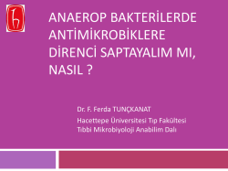 Anaerop Bakterilerde Antimikrobiklere Direnci Saptayalım Mı, Nasıl