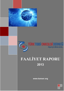 FAALİYET RAPORU - Tıbbi Onkoloji Derneği