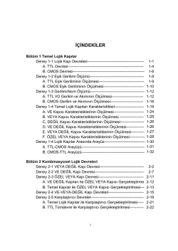 İ&Ccedil;İNDEKİLER