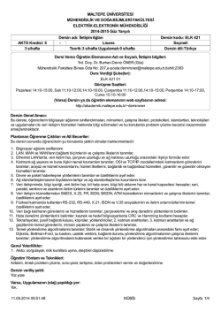ELK 421 izlence (14-15) - Akademik Web Sayfaları