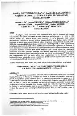 DAMLa Y&Ouml;NTEMİYLE sULANAN KALECİK KARAsı &Uuml;Z&Uuml;M