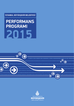 2015 Performans Programı - İstanbul Büyükşehir Belediyesi