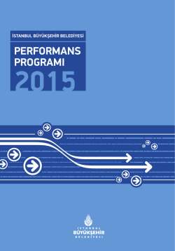 2015 Performans Programı - İstanbul B&uuml;y&uuml;kşehir Belediyesi