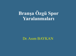 BESYO Spor Travmatolojisi 12-Bra nşa &Ouml;zg&uuml; Spor Yaralanmaları