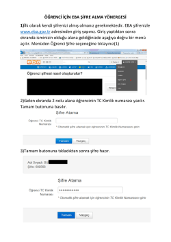 &Ouml;ĞRENCİ İ&Ccedil;İN EBA ŞİFRE ALMA Y&Ouml;NERGESİ 1)İlk olarak kendi