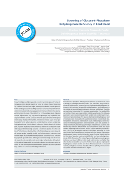 Screening of Glucose-6-Phosphate Dehydrogenase Deficiency in