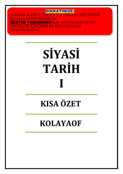 A&Ouml;F SİYASİ TARİH I ders notu i&ccedil;in tıklayınız!