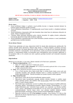 Ders Planı - Ahmet Emin Baysal