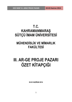 buradan - M&uuml;hendislik Mimarlık Fak&uuml;ltesi II. ARGE Proje Pazarı