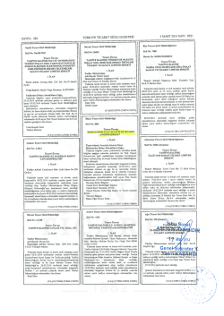 SAYFA t 282 T&Uuml;RKIYE TİCARET sICILI GAZETESİ 5 MART