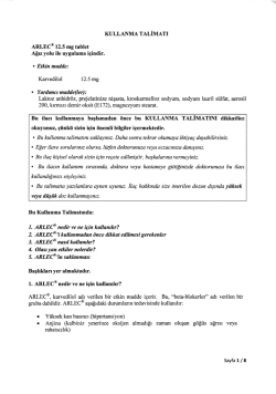 Karvedilol 12.5 mg - Ilacprospektusu.com