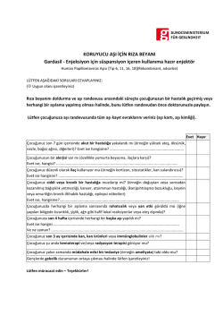 KORUYUCU AŞI İ&Ccedil;İN RIZA BEYANI Gardasil