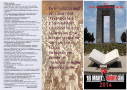 18 Mart Şehitler G&uuml;n&uuml; Anma Programı