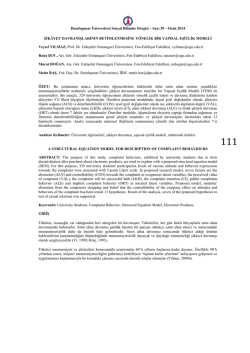 Dumlupınar &Uuml;niversitesi Sosyal Bilimler Dergisi &ndash; Sayı 39 &ndash; Ocak
