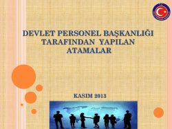 D.P.B. Tarafından Yapılan Atamalar Rehberi