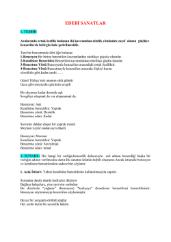 EDEBİ SANATLAR