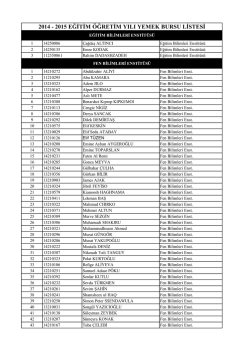 enstit&uuml;ler listesi