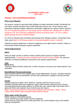 2014-2016 Hakem Kuralları