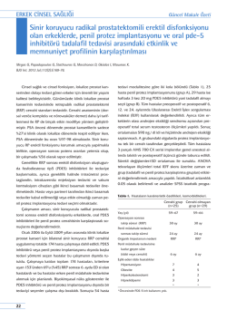 Sinir koruyucu radikal prostatektomili erektil